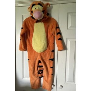 Disney Store Tigger Orange & Black Full Jumpsuit Halloween Costume 6/6x (G)